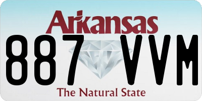 AR license plate 887VVM