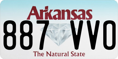 AR license plate 887VVO