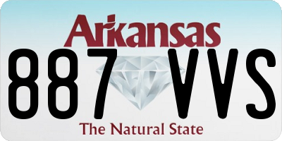AR license plate 887VVS