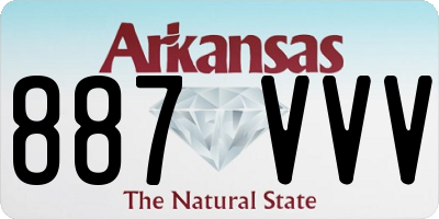 AR license plate 887VVV