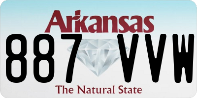 AR license plate 887VVW