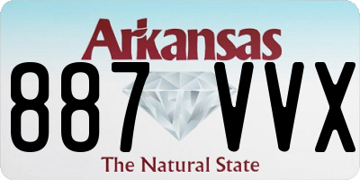 AR license plate 887VVX