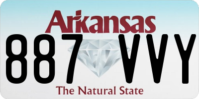 AR license plate 887VVY