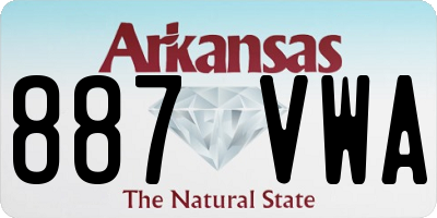 AR license plate 887VWA
