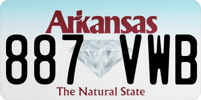 AR license plate 887VWB