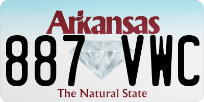 AR license plate 887VWC