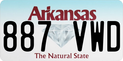 AR license plate 887VWD