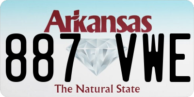 AR license plate 887VWE