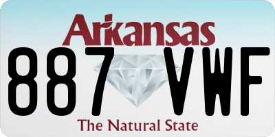 AR license plate 887VWF