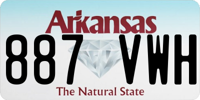AR license plate 887VWH