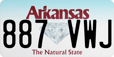 AR license plate 887VWJ