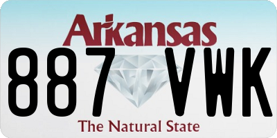 AR license plate 887VWK