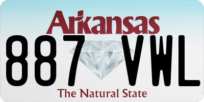 AR license plate 887VWL