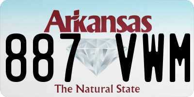 AR license plate 887VWM