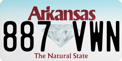 AR license plate 887VWN