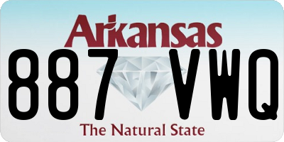 AR license plate 887VWQ