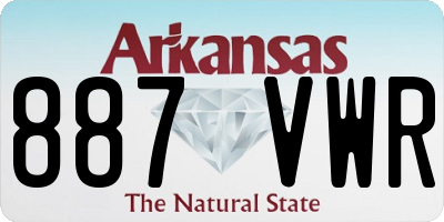 AR license plate 887VWR
