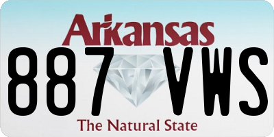 AR license plate 887VWS