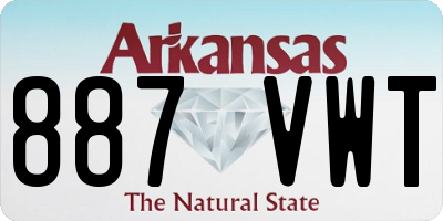 AR license plate 887VWT