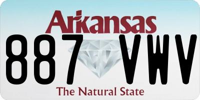 AR license plate 887VWV