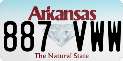 AR license plate 887VWW