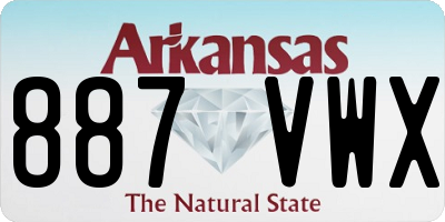AR license plate 887VWX