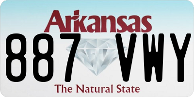 AR license plate 887VWY