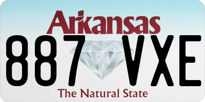 AR license plate 887VXE