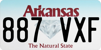 AR license plate 887VXF