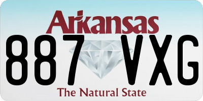 AR license plate 887VXG