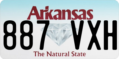 AR license plate 887VXH
