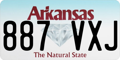 AR license plate 887VXJ