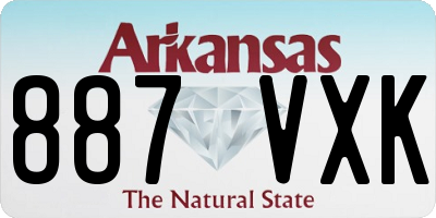 AR license plate 887VXK