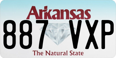 AR license plate 887VXP