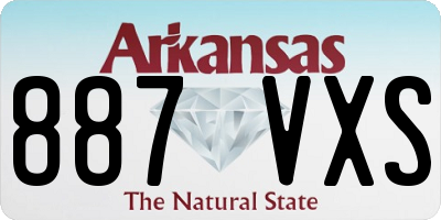 AR license plate 887VXS