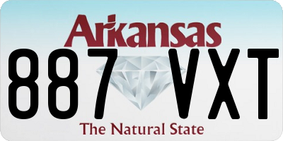 AR license plate 887VXT