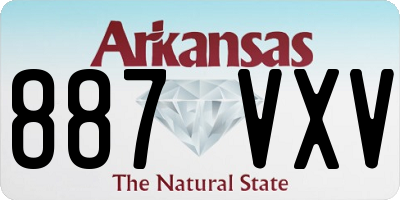 AR license plate 887VXV