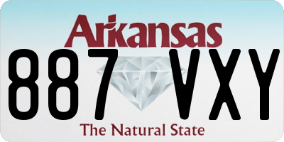 AR license plate 887VXY