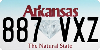 AR license plate 887VXZ