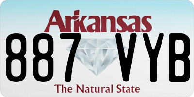AR license plate 887VYB