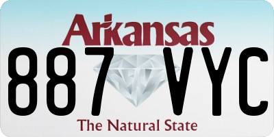 AR license plate 887VYC