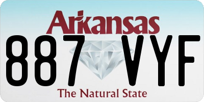 AR license plate 887VYF