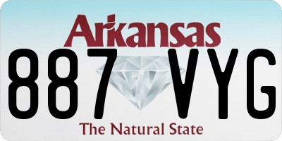 AR license plate 887VYG