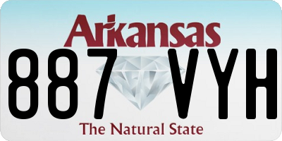AR license plate 887VYH