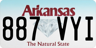 AR license plate 887VYI