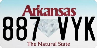 AR license plate 887VYK