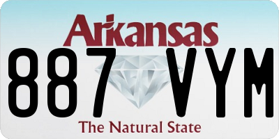 AR license plate 887VYM