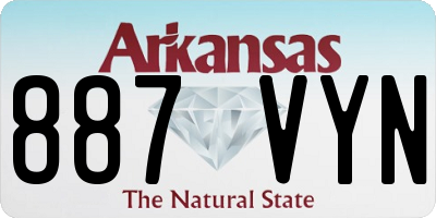 AR license plate 887VYN