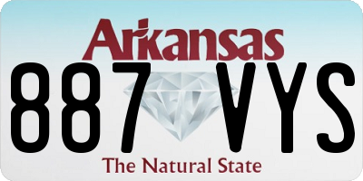 AR license plate 887VYS