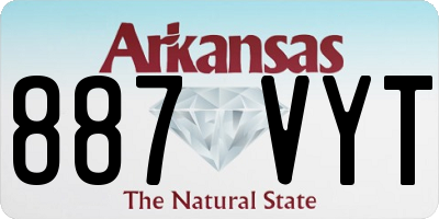 AR license plate 887VYT
